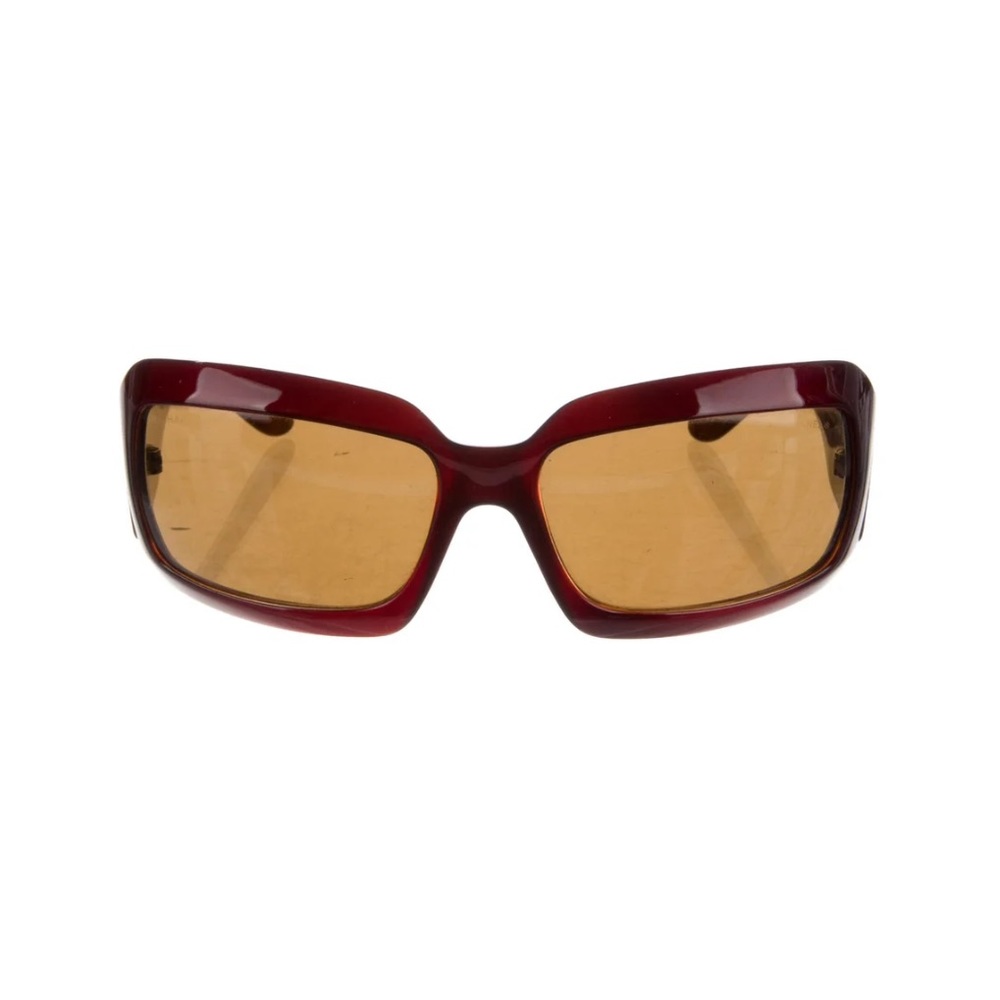 Vintage Interlocking CC Logo Shield Sunglasses